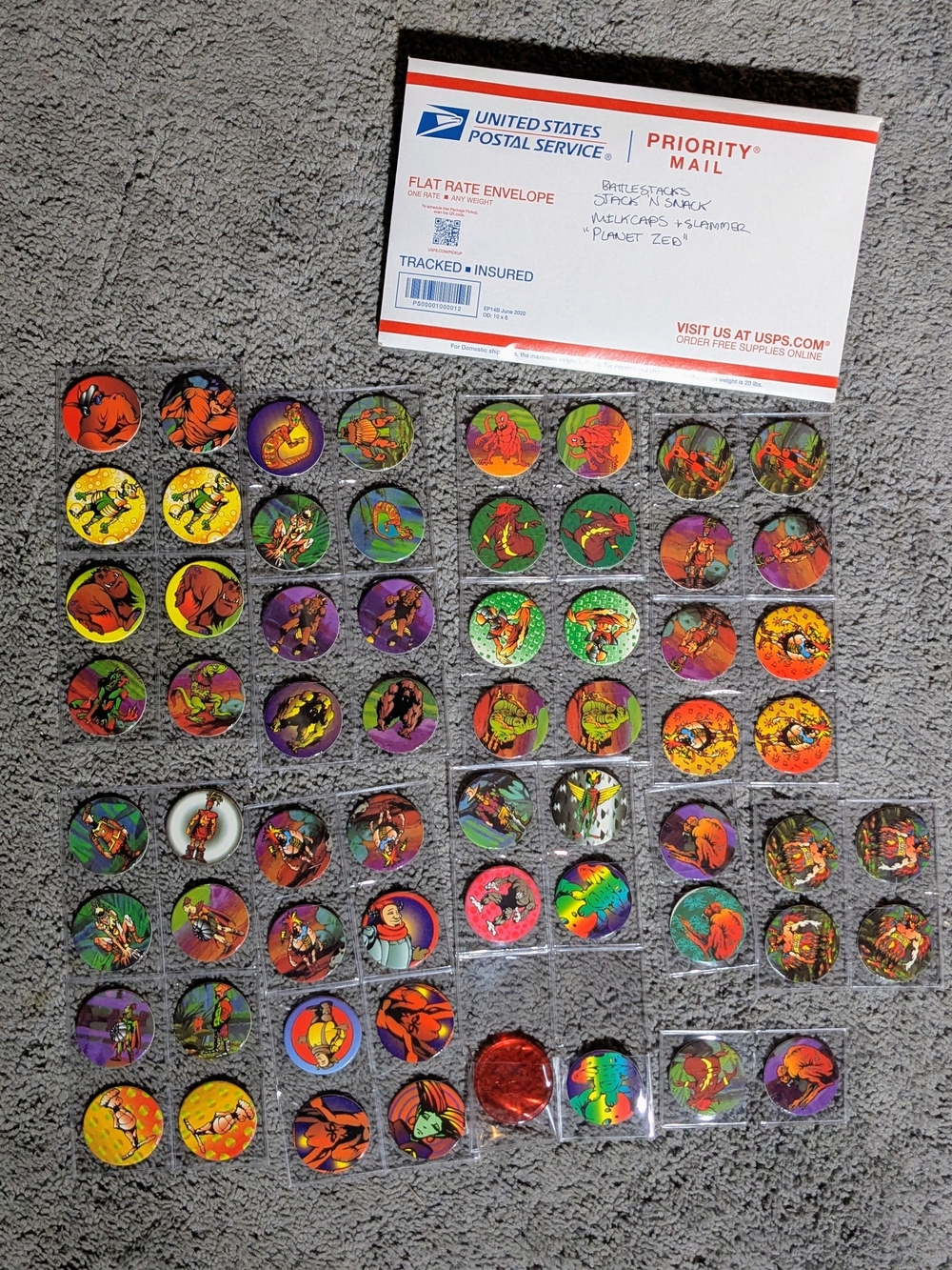 Vintage Planet Zed Stack n' Smack Milk Caps Collectible Game